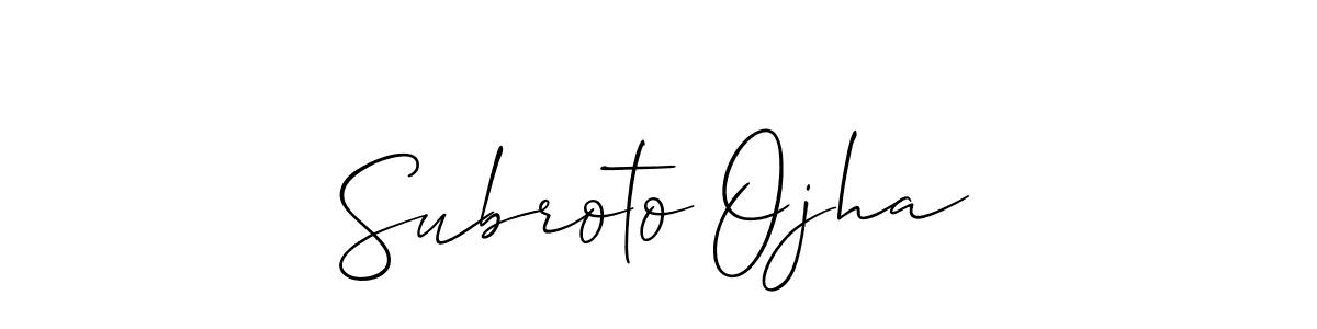 Also we have Subroto Ojha name is the best signature style. Create professional handwritten signature collection using Allison_Script autograph style. Subroto Ojha signature style 2 images and pictures png