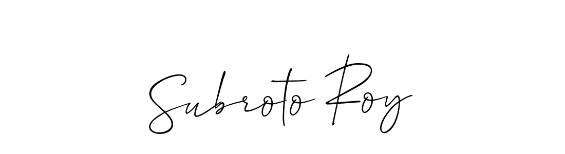 It looks lik you need a new signature style for name Subroto Roy. Design unique handwritten (Allison_Script) signature with our free signature maker in just a few clicks. Subroto Roy signature style 2 images and pictures png