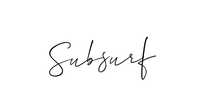 See photos of Subsurf official signature by Spectra . Check more albums & portfolios. Read reviews & check more about Allison_Script font. Subsurf signature style 2 images and pictures png