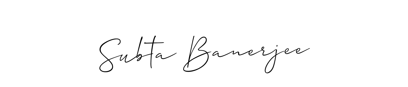 Make a beautiful signature design for name Subta Banerjee. Use this online signature maker to create a handwritten signature for free. Subta Banerjee signature style 2 images and pictures png