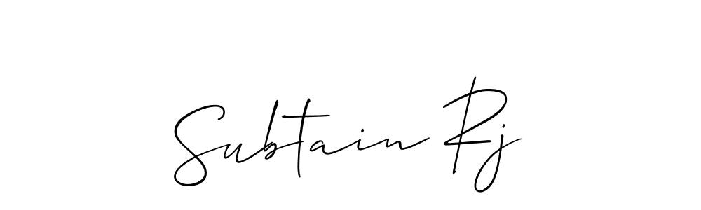 How to Draw Subtain Rj signature style? Allison_Script is a latest design signature styles for name Subtain Rj. Subtain Rj signature style 2 images and pictures png