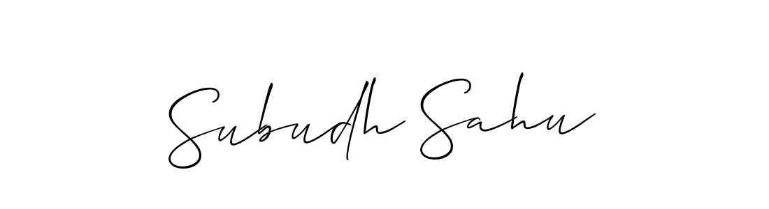 It looks lik you need a new signature style for name Subudh Sahu. Design unique handwritten (Allison_Script) signature with our free signature maker in just a few clicks. Subudh Sahu signature style 2 images and pictures png