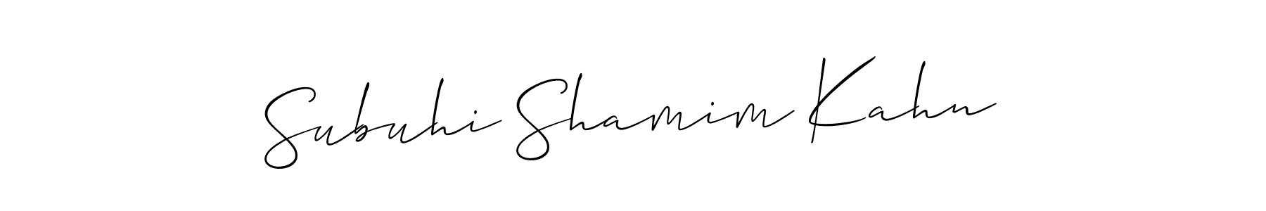 Once you've used our free online signature maker to create your best signature Allison_Script style, it's time to enjoy all of the benefits that Subuhi Shamim Kahn name signing documents. Subuhi Shamim Kahn signature style 2 images and pictures png
