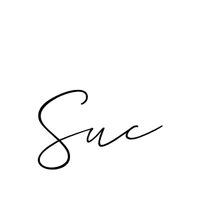 Make a beautiful signature design for name Suc. With this signature (Allison_Script) style, you can create a handwritten signature for free. Suc signature style 2 images and pictures png