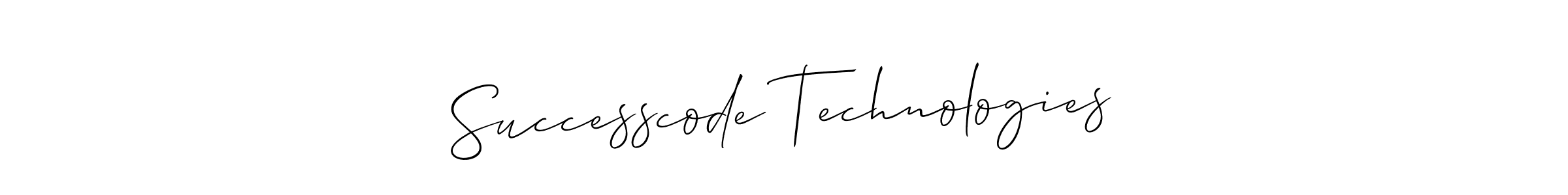 Use a signature maker to create a handwritten signature online. With this signature software, you can design (Allison_Script) your own signature for name Successcode Technologies. Successcode Technologies signature style 2 images and pictures png