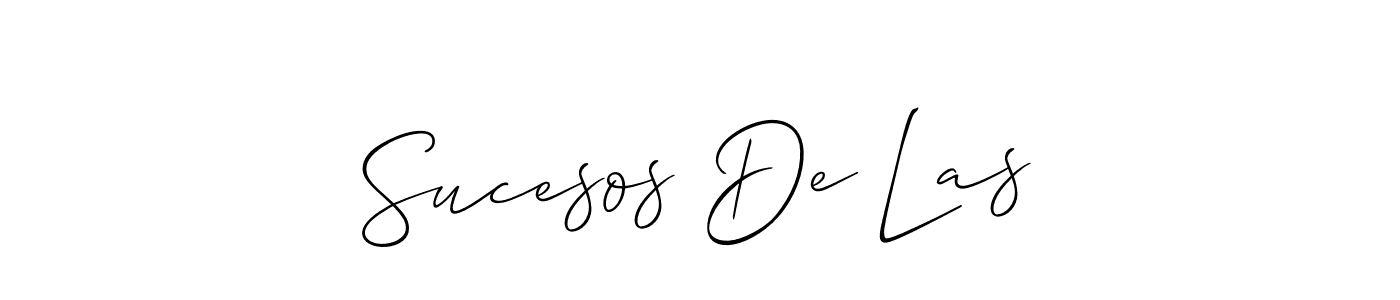 Use a signature maker to create a handwritten signature online. With this signature software, you can design (Allison_Script) your own signature for name Sucesos De Las. Sucesos De Las signature style 2 images and pictures png