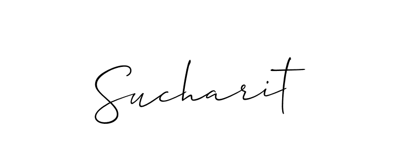 The best way (Allison_Script) to make a short signature is to pick only two or three words in your name. The name Sucharit include a total of six letters. For converting this name. Sucharit signature style 2 images and pictures png