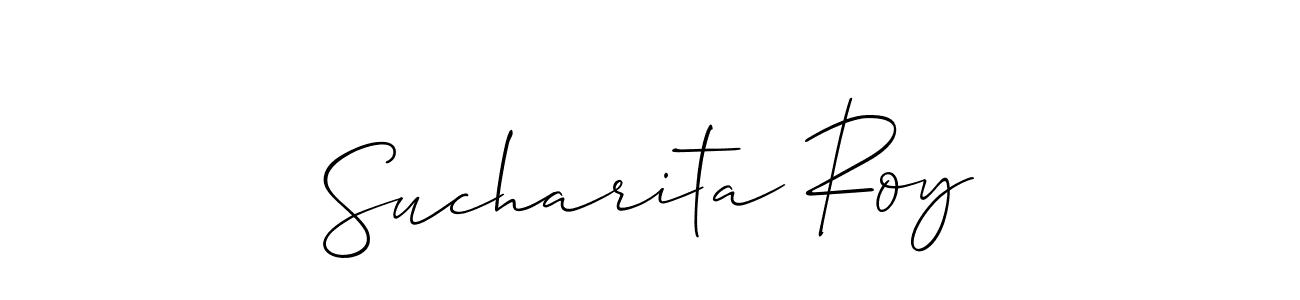 Make a beautiful signature design for name Sucharita Roy. With this signature (Allison_Script) style, you can create a handwritten signature for free. Sucharita Roy signature style 2 images and pictures png