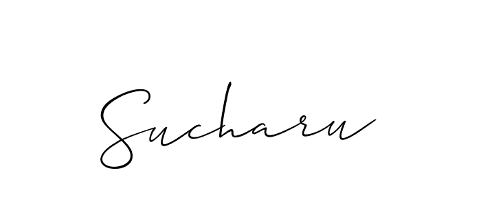 It looks lik you need a new signature style for name Sucharu. Design unique handwritten (Allison_Script) signature with our free signature maker in just a few clicks. Sucharu signature style 2 images and pictures png