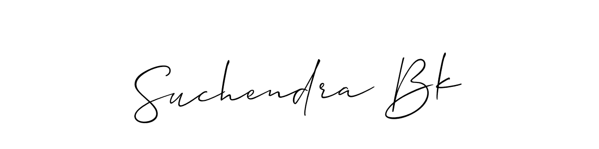 Use a signature maker to create a handwritten signature online. With this signature software, you can design (Allison_Script) your own signature for name Suchendra Bk. Suchendra Bk signature style 2 images and pictures png