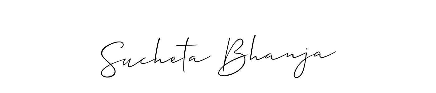 Use a signature maker to create a handwritten signature online. With this signature software, you can design (Allison_Script) your own signature for name Sucheta Bhanja. Sucheta Bhanja signature style 2 images and pictures png