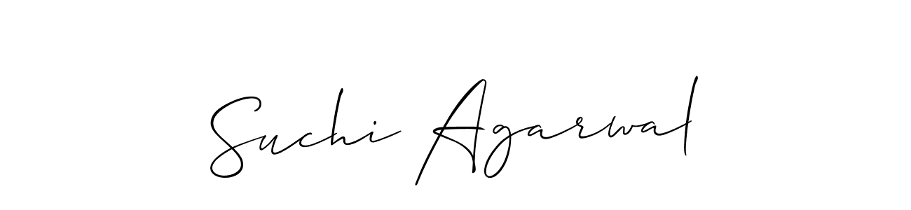 You should practise on your own different ways (Allison_Script) to write your name (Suchi Agarwal) in signature. don't let someone else do it for you. Suchi Agarwal signature style 2 images and pictures png