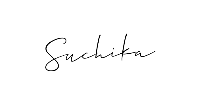 It looks lik you need a new signature style for name Suchika. Design unique handwritten (Allison_Script) signature with our free signature maker in just a few clicks. Suchika signature style 2 images and pictures png