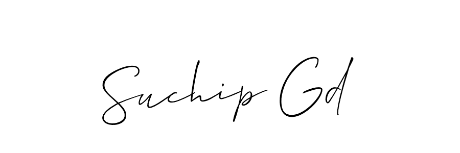 Design your own signature with our free online signature maker. With this signature software, you can create a handwritten (Allison_Script) signature for name Suchip Gd. Suchip Gd signature style 2 images and pictures png