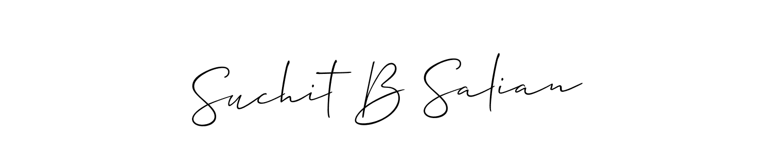 Check out images of Autograph of Suchit B Salian name. Actor Suchit B Salian Signature Style. Allison_Script is a professional sign style online. Suchit B Salian signature style 2 images and pictures png