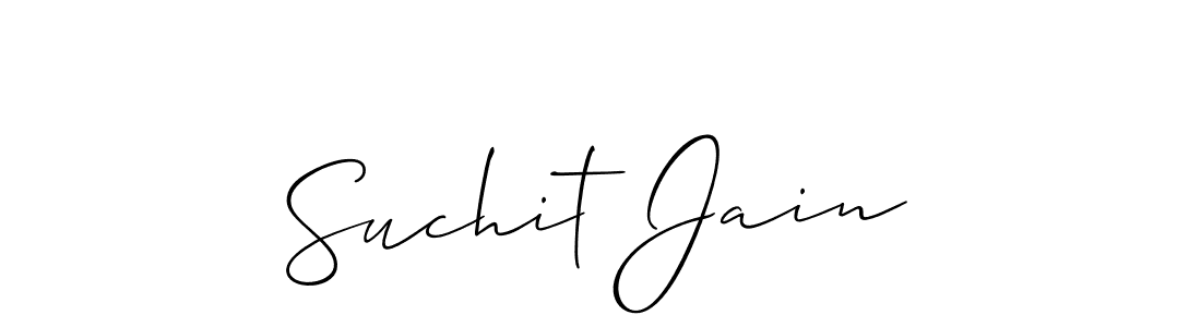 This is the best signature style for the Suchit Jain name. Also you like these signature font (Allison_Script). Mix name signature. Suchit Jain signature style 2 images and pictures png