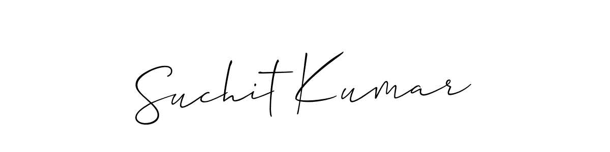 Make a beautiful signature design for name Suchit Kumar. With this signature (Allison_Script) style, you can create a handwritten signature for free. Suchit Kumar signature style 2 images and pictures png