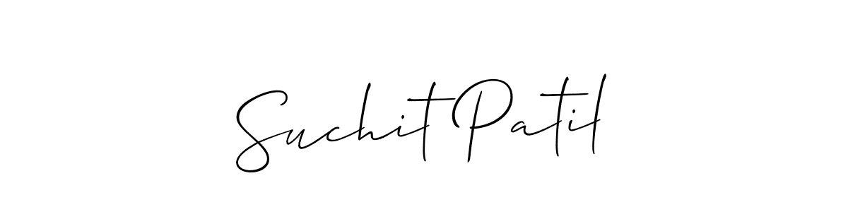 Create a beautiful signature design for name Suchit Patil. With this signature (Allison_Script) fonts, you can make a handwritten signature for free. Suchit Patil signature style 2 images and pictures png