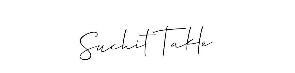 Also we have Suchit Takle name is the best signature style. Create professional handwritten signature collection using Allison_Script autograph style. Suchit Takle signature style 2 images and pictures png