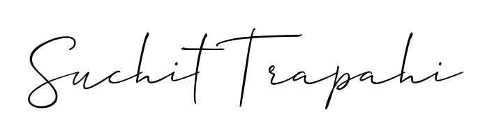 The Allison_Script handwriting style adds charm and authenticity to name Suchit Trapahi. A wonderful choice for personal thank-you notes. Suchit Trapahi signature style 2 images and pictures png