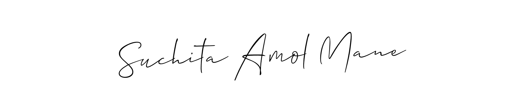 Make a beautiful signature design for name Suchita Amol Mane. With this signature (Allison_Script) style, you can create a handwritten signature for free. Suchita Amol Mane signature style 2 images and pictures png