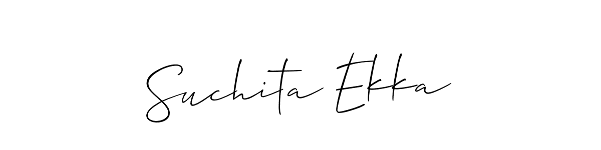 Suchita Ekka stylish signature style. Best Handwritten Sign (Allison_Script) for my name. Handwritten Signature Collection Ideas for my name Suchita Ekka. Suchita Ekka signature style 2 images and pictures png