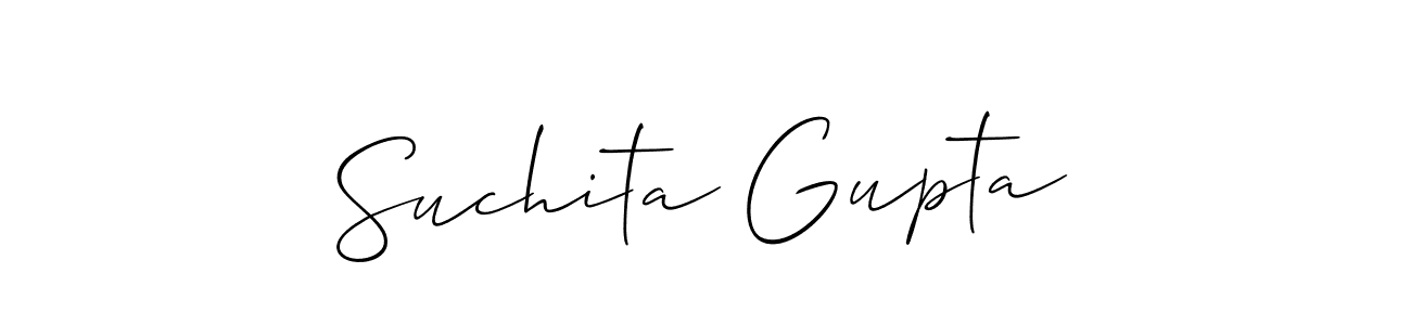 You should practise on your own different ways (Allison_Script) to write your name (Suchita Gupta) in signature. don't let someone else do it for you. Suchita Gupta signature style 2 images and pictures png