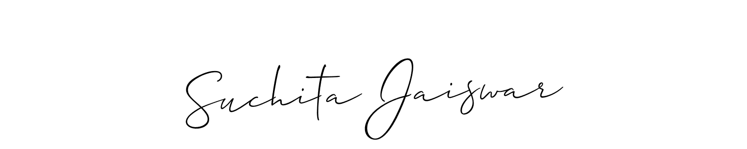 How to make Suchita Jaiswar signature? Allison_Script is a professional autograph style. Create handwritten signature for Suchita Jaiswar name. Suchita Jaiswar signature style 2 images and pictures png