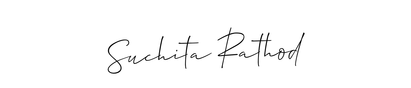 Use a signature maker to create a handwritten signature online. With this signature software, you can design (Allison_Script) your own signature for name Suchita Rathod. Suchita Rathod signature style 2 images and pictures png