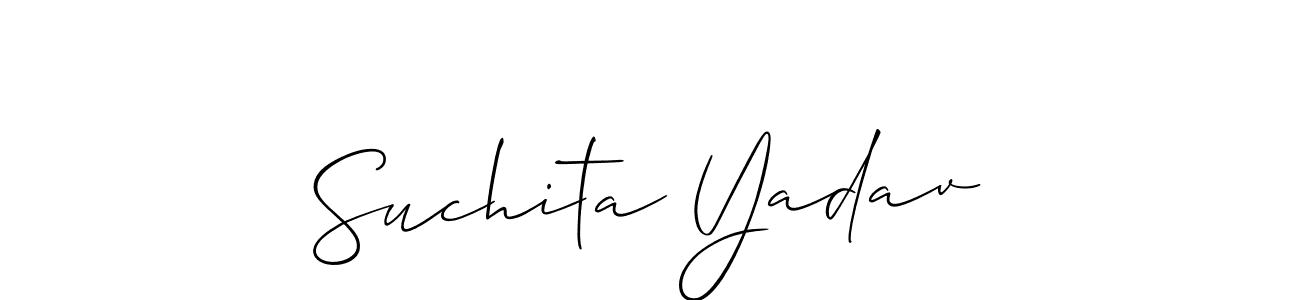 This is the best signature style for the Suchita Yadav name. Also you like these signature font (Allison_Script). Mix name signature. Suchita Yadav signature style 2 images and pictures png