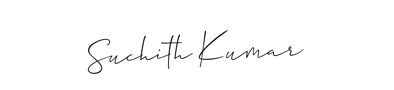You should practise on your own different ways (Allison_Script) to write your name (Suchith Kumar) in signature. don't let someone else do it for you. Suchith Kumar signature style 2 images and pictures png