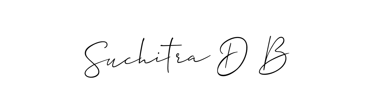 Create a beautiful signature design for name Suchitra D B. With this signature (Allison_Script) fonts, you can make a handwritten signature for free. Suchitra D B signature style 2 images and pictures png