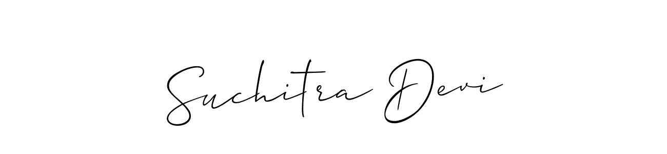 How to make Suchitra Devi name signature. Use Allison_Script style for creating short signs online. This is the latest handwritten sign. Suchitra Devi signature style 2 images and pictures png