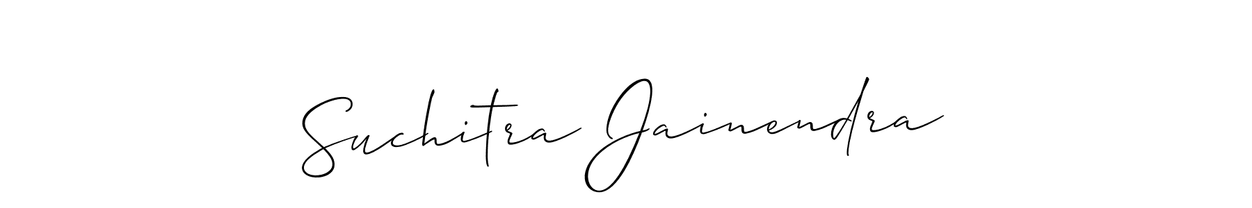 It looks lik you need a new signature style for name Suchitra Jainendra. Design unique handwritten (Allison_Script) signature with our free signature maker in just a few clicks. Suchitra Jainendra signature style 2 images and pictures png