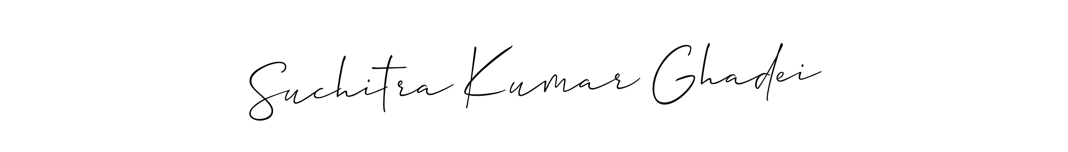 if you are searching for the best signature style for your name Suchitra Kumar Ghadei. so please give up your signature search. here we have designed multiple signature styles  using Allison_Script. Suchitra Kumar Ghadei signature style 2 images and pictures png