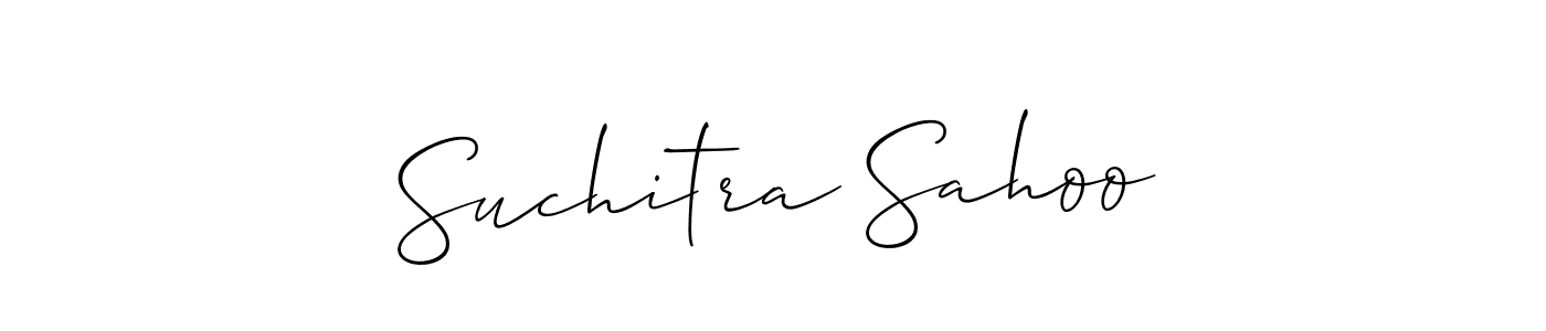 You should practise on your own different ways (Allison_Script) to write your name (Suchitra Sahoo) in signature. don't let someone else do it for you. Suchitra Sahoo signature style 2 images and pictures png