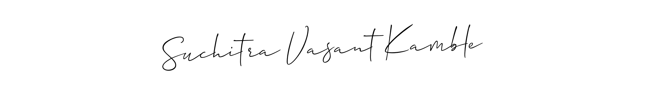 It looks lik you need a new signature style for name Suchitra Vasant Kamble. Design unique handwritten (Allison_Script) signature with our free signature maker in just a few clicks. Suchitra Vasant Kamble signature style 2 images and pictures png