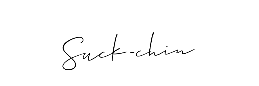 The best way (Allison_Script) to make a short signature is to pick only two or three words in your name. The name Suck-chin include a total of six letters. For converting this name. Suck-chin signature style 2 images and pictures png