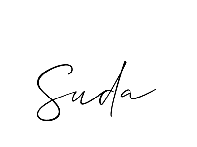 Use a signature maker to create a handwritten signature online. With this signature software, you can design (Allison_Script) your own signature for name Suda. Suda signature style 2 images and pictures png