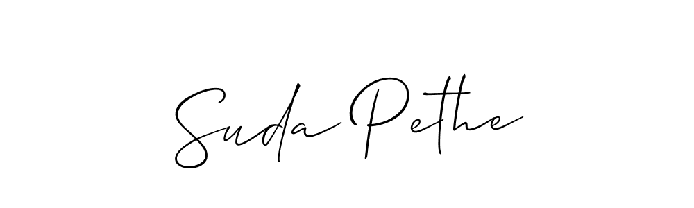 Design your own signature with our free online signature maker. With this signature software, you can create a handwritten (Allison_Script) signature for name Suda Pethe. Suda Pethe signature style 2 images and pictures png