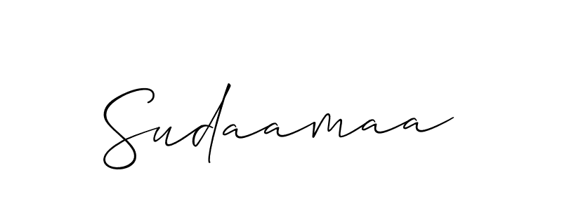 Make a beautiful signature design for name Sudaamaa. With this signature (Allison_Script) style, you can create a handwritten signature for free. Sudaamaa signature style 2 images and pictures png