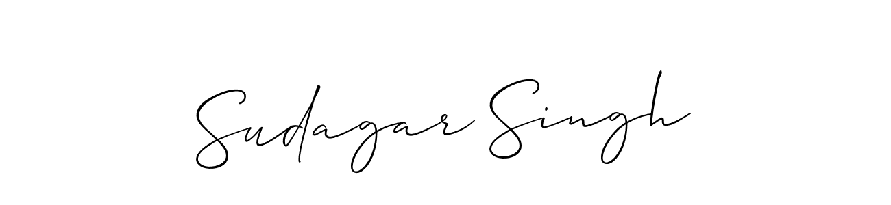 Design your own signature with our free online signature maker. With this signature software, you can create a handwritten (Allison_Script) signature for name Sudagar Singh. Sudagar Singh signature style 2 images and pictures png