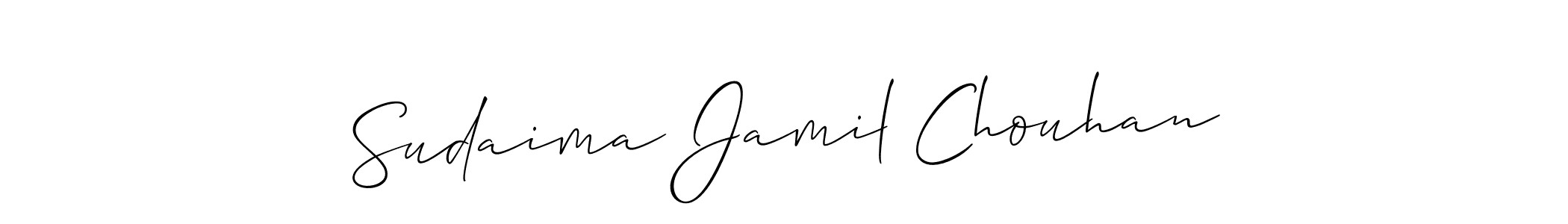 Sudaima Jamil Chouhan stylish signature style. Best Handwritten Sign (Allison_Script) for my name. Handwritten Signature Collection Ideas for my name Sudaima Jamil Chouhan. Sudaima Jamil Chouhan signature style 2 images and pictures png
