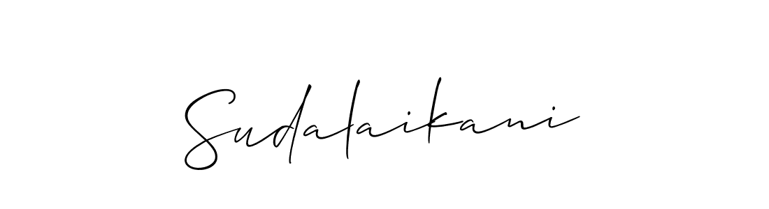 How to make Sudalaikani signature? Allison_Script is a professional autograph style. Create handwritten signature for Sudalaikani name. Sudalaikani signature style 2 images and pictures png