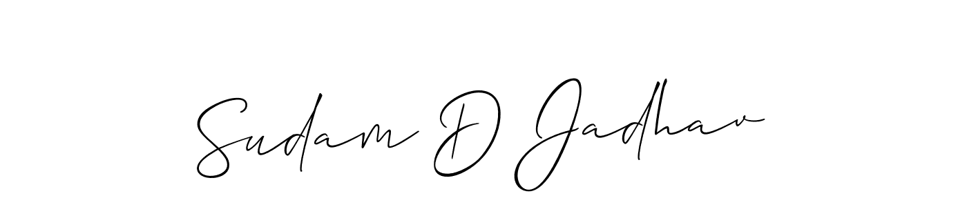 Sudam D Jadhav stylish signature style. Best Handwritten Sign (Allison_Script) for my name. Handwritten Signature Collection Ideas for my name Sudam D Jadhav. Sudam D Jadhav signature style 2 images and pictures png