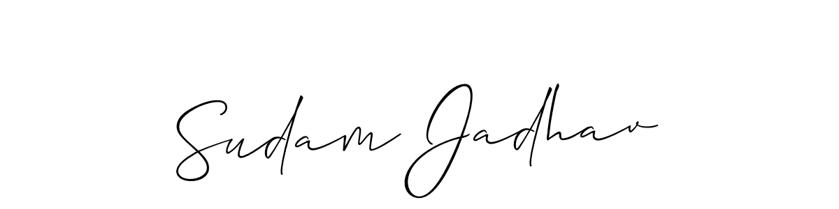 Similarly Allison_Script is the best handwritten signature design. Signature creator online .You can use it as an online autograph creator for name Sudam Jadhav. Sudam Jadhav signature style 2 images and pictures png