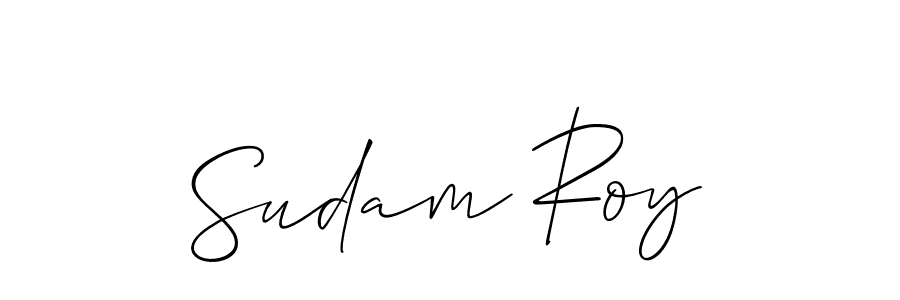 Create a beautiful signature design for name Sudam Roy. With this signature (Allison_Script) fonts, you can make a handwritten signature for free. Sudam Roy signature style 2 images and pictures png