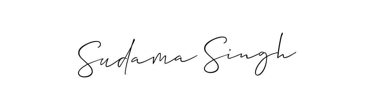 Design your own signature with our free online signature maker. With this signature software, you can create a handwritten (Allison_Script) signature for name Sudama Singh. Sudama Singh signature style 2 images and pictures png