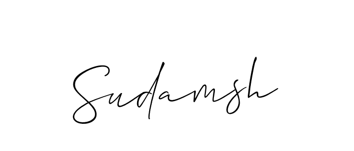 Sudamsh stylish signature style. Best Handwritten Sign (Allison_Script) for my name. Handwritten Signature Collection Ideas for my name Sudamsh. Sudamsh signature style 2 images and pictures png