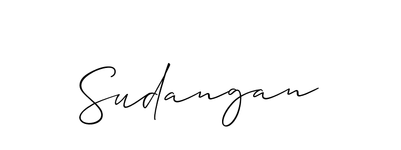 The best way (Allison_Script) to make a short signature is to pick only two or three words in your name. The name Sudangan include a total of six letters. For converting this name. Sudangan signature style 2 images and pictures png